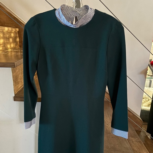 Sandro short green dress with collar - Picture 1 of 4